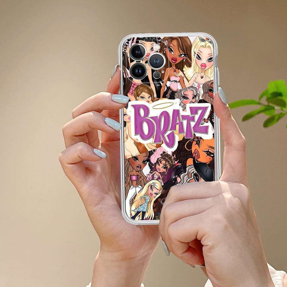 Cute B-Bratz Doll Transparent Soft Phone Case For IPhone 15 12 14 16 17 13 Plus 11 Pro Max 13 Pro