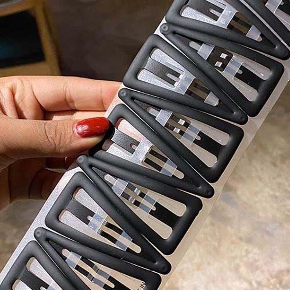 Solid Color Korean Headdress Makeup Hair Grip Hairpins Set Bangs Clip Black Barrettes Hair Clips