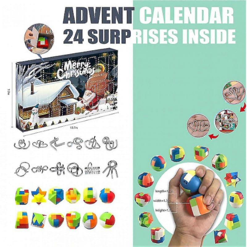 Christmas Advent Calendar Toy Gift Box Christmas Toys For Children Present--