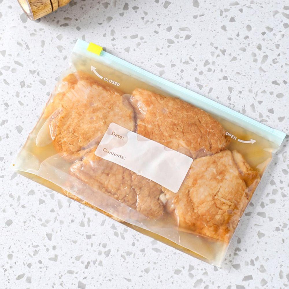 

10pcs Reusable Food Storage Bag Transparent Fresh-keeping Bag Zipper Lock Bags Outdoor