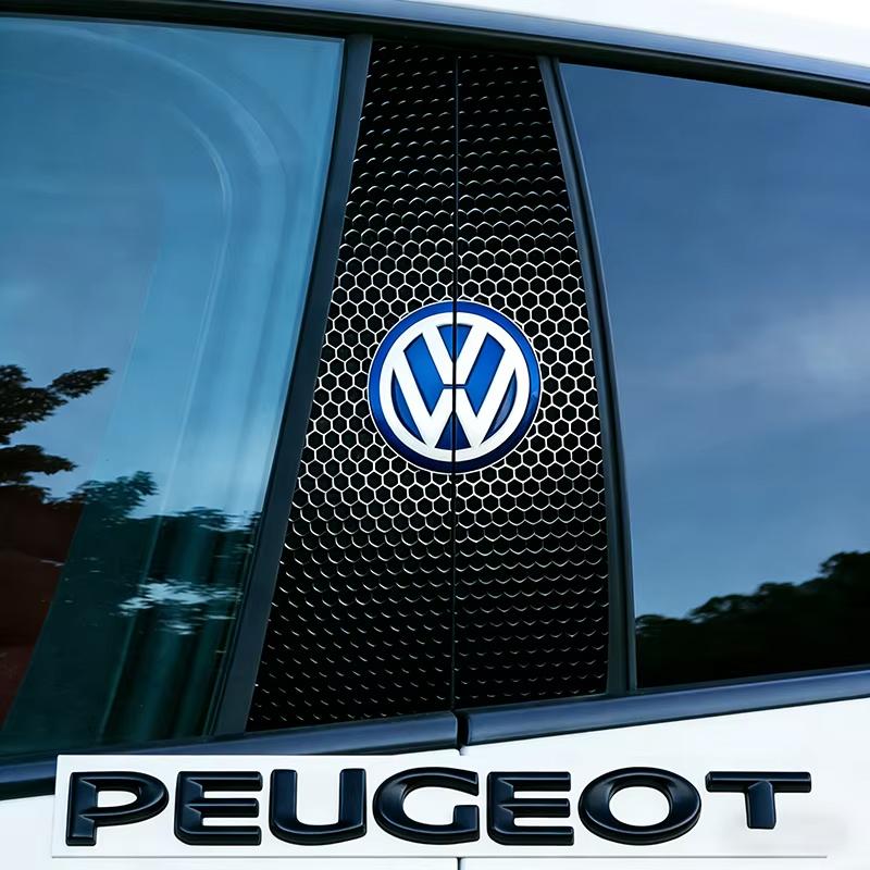 Car B-Pillar Center Column Decoration Cover Decals Accessorie For VW GTI Polo Golf Passat Touareg CC ID.3 B8 Tiguan Jetta T-ROC.SZ9