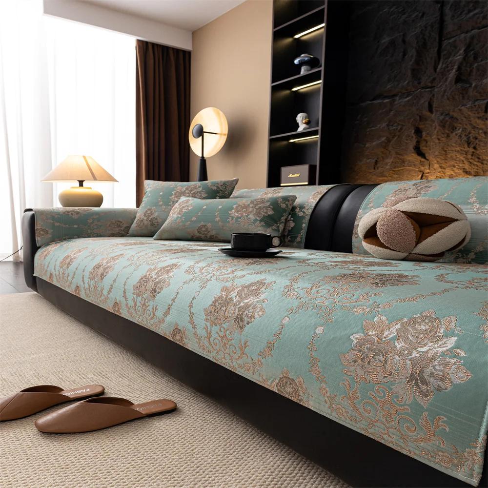 

Sofa Cushion Cartoon Kitten Sofa Cushion Four Seasons Universal Simple Fixed Anti-Slip Anti-Grab Cover Cloth 90x90cm