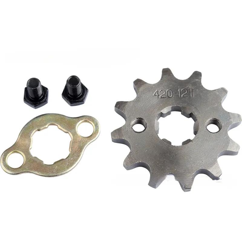 420 10/12/13/14/15/16/17/18/19 Tooth Front Engine Sprocket 17mm For 70cc 110cc 125cc Pit Dirt Bike Replacement Accessories