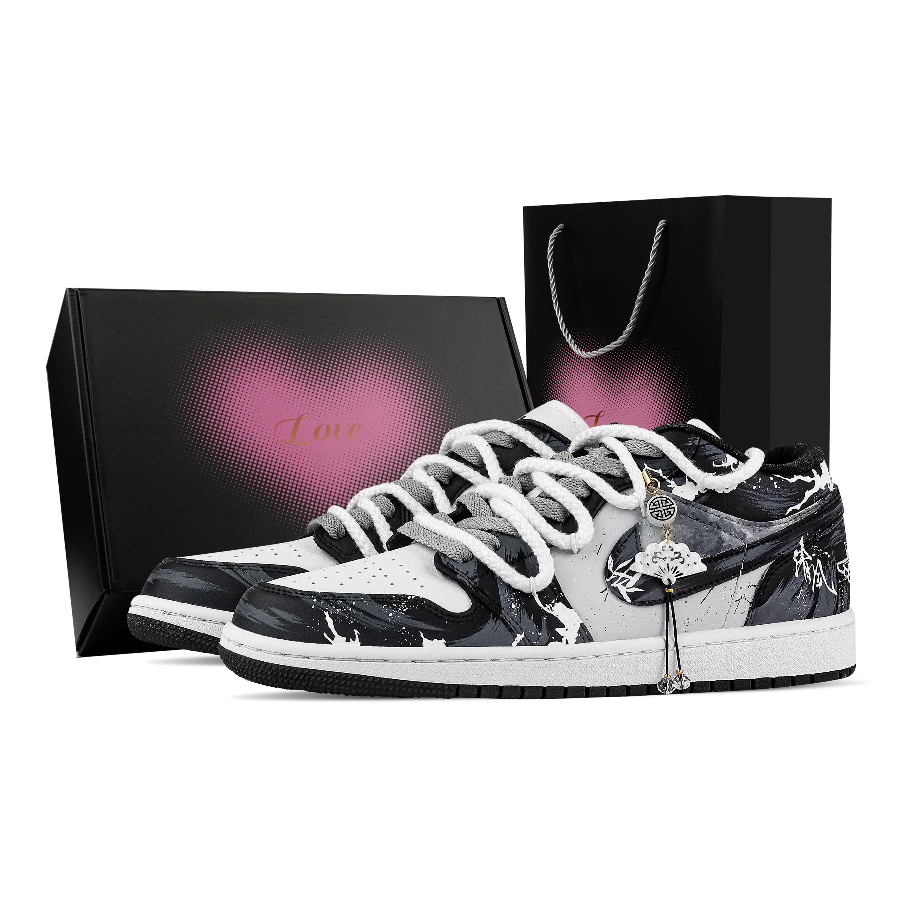 

Jordan Air Jordan 1 Gentle Breeze Caresses The Surface. Abrasion Resistant Low top Vintage Basketball Shoes Unisex DC0774-101(Team773--) 43