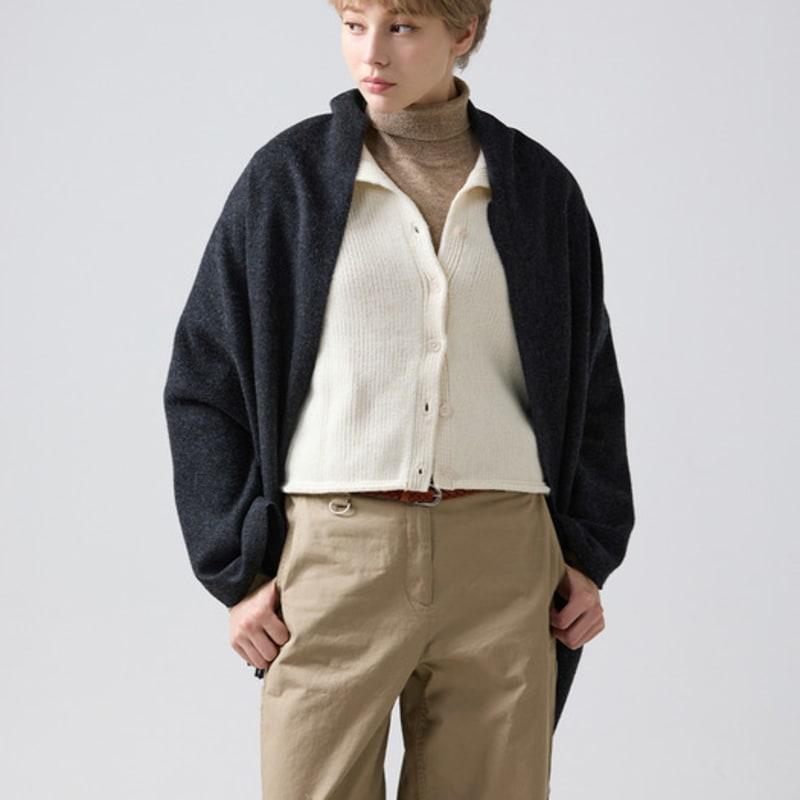 ABRAHAM MOON Merino Wool Shawl 70cm - Charcoal