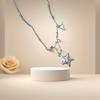 Women's Silver 925 Star Universe Saturn Necklace