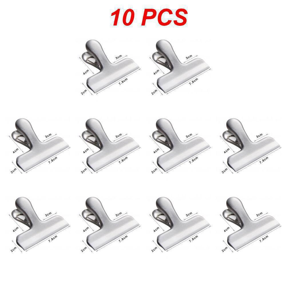 1 ~ 10 STÜCKE Lebensmittel-Clip-Verschlussclip aus Edelstahl, Geldscheinhalter, Multifunktions-Gründer-Verschlussclip, Küchen-Lebensmittel-Verschlussclip-Aufbewahrung