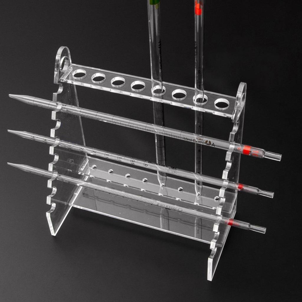 Organisk Glass Trapesformet Pipette Støtteholder 1,5 cm Hulldiameter Pipettestativ