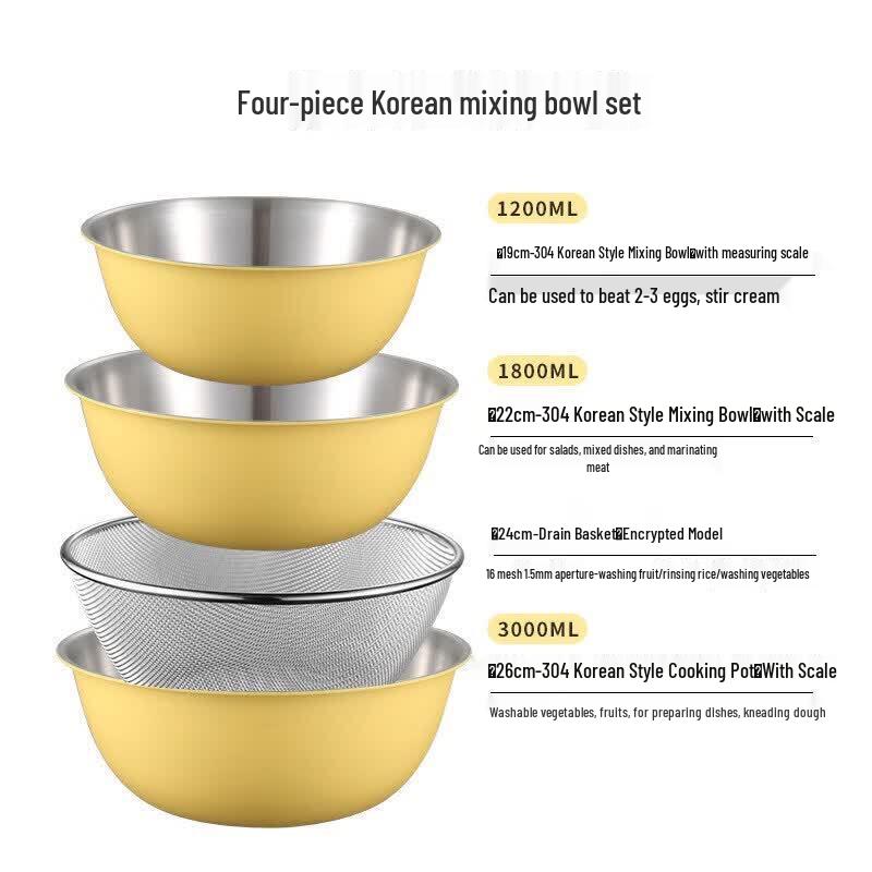 Food Grade 316 Stainless Steel Kitchen Mixing Bowl