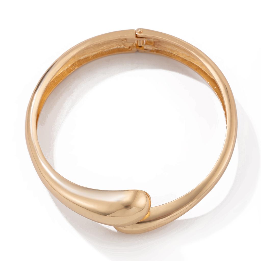 Metalltextur Glatt Federöffnung Kragen Choker Persönlichkeit Geometrisch Punk Wassertropfen Halskette Damen