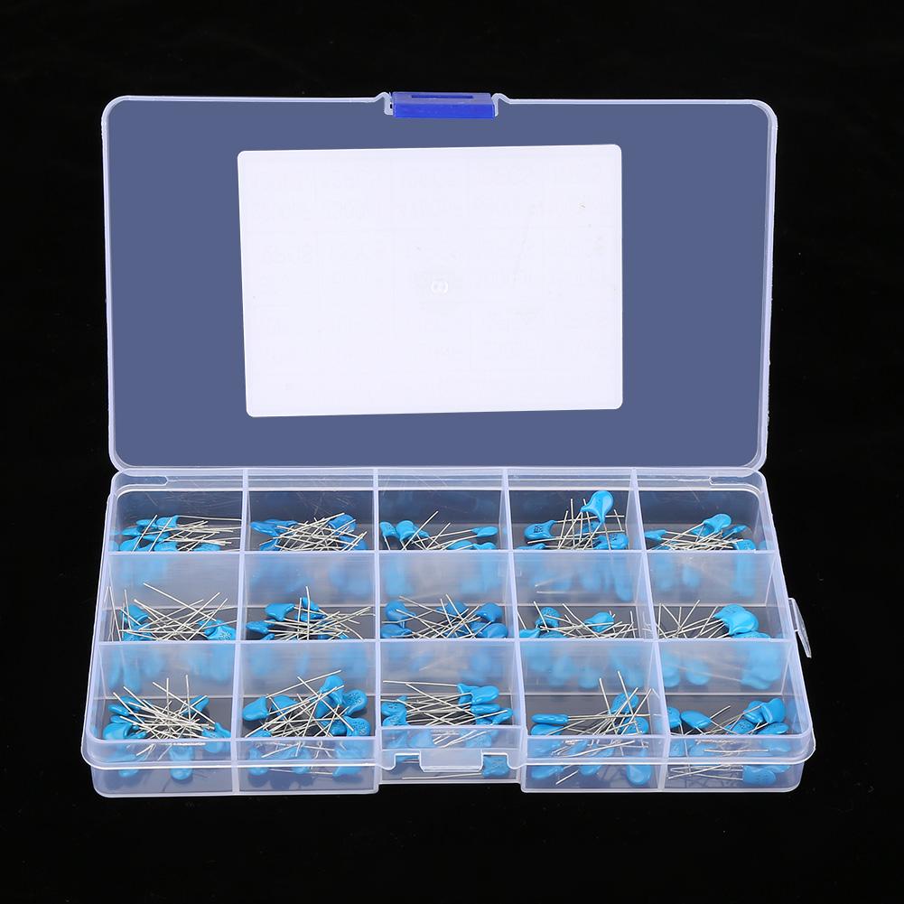 180Pcs 100pF 10000pF 15 Value 1kV High Voltage Ceramic Capacitors Assortment Kit