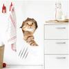 5PCS Cute Cats and Dogs Pet Animals Wall Art Stickers Vivid 3D Holes Interesting Cat and Dog Toilet Stickers DIY Home Decoration