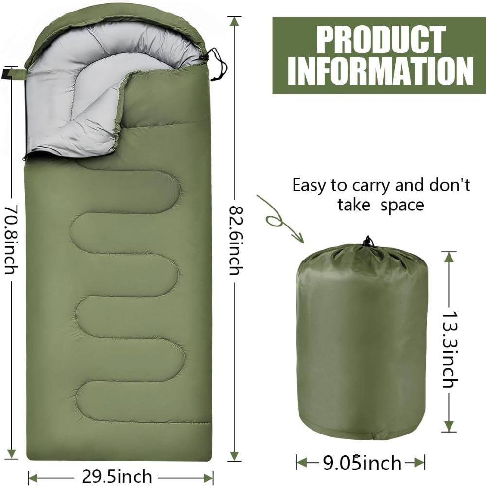 Portable waterproof camping sleeping bag, suitable for all seasons, can be used in both cold weather and warm environments.