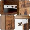Wall Mounted Nightstand Reclaimed Wood Look 49 x 34.5 x 20 cm