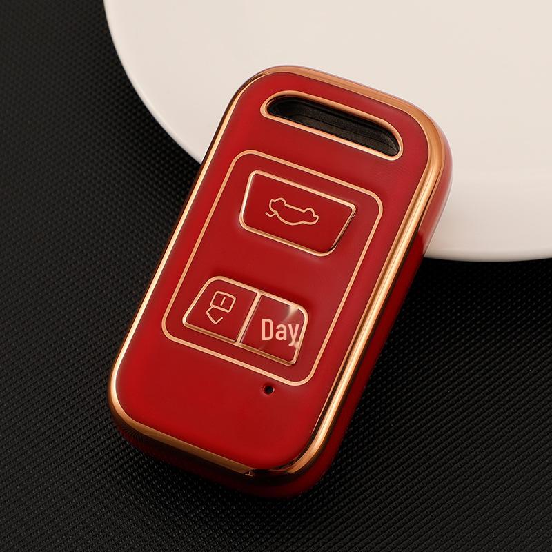 Chery Tiggo 5x/7/8 Key Case - High-End Gold Edge Shell for Men & Women