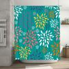 Colorful Floral Shower Curtain Home Decor Bathroom Accessory Blue Green Orange Yellow Purple White Petal Design Pattern Watercol