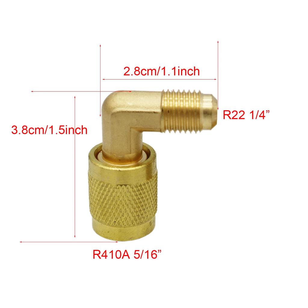 Mosazné rychlospojky pro vakuovou pumpu 2 kusy 5/16 SAE na 1/4 SAE R410a Sada adaptérů pro klimatizaci