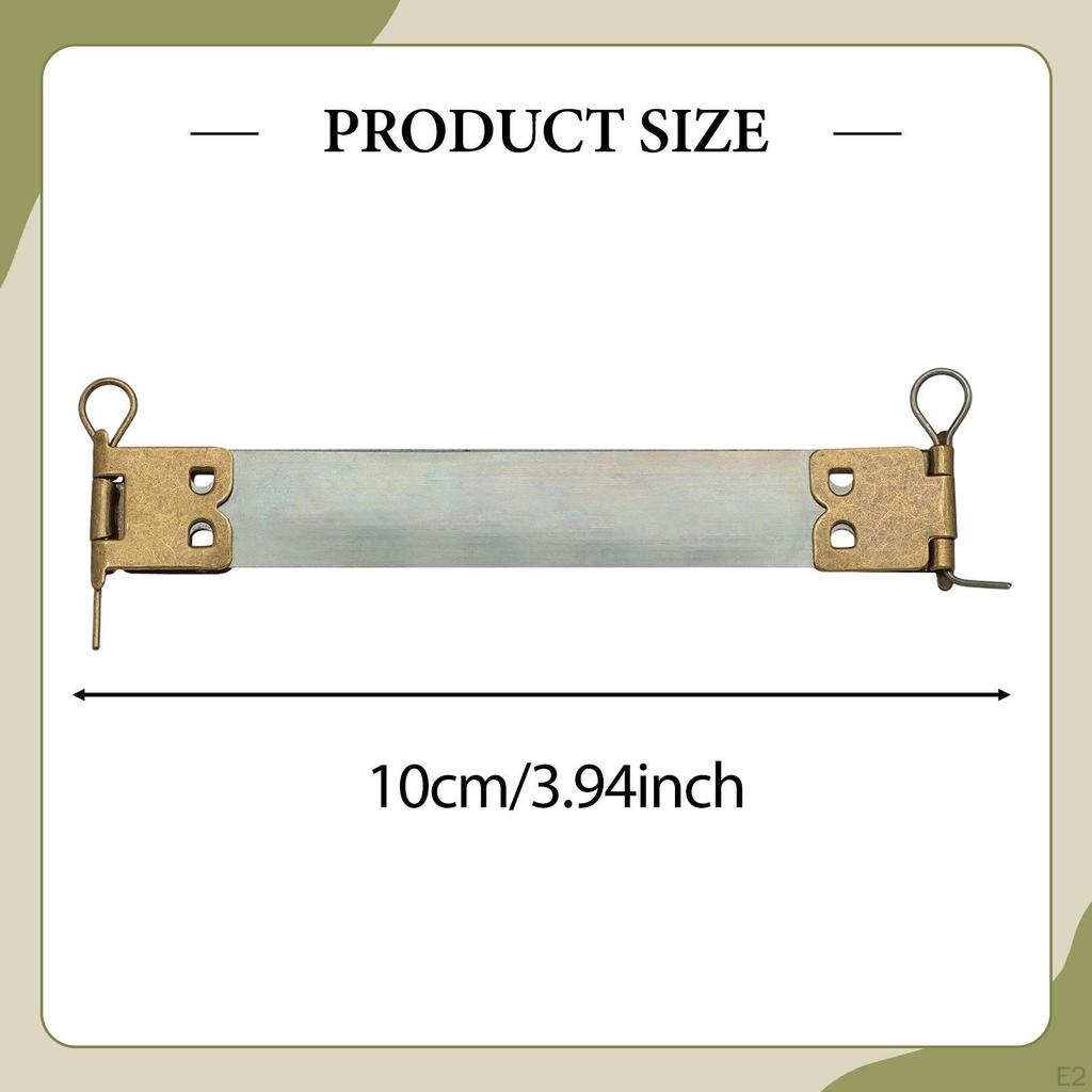 10 Pieces Internal Iron Sturdy Spring Clip Handbag Hinges for Bag Sewing DIY Purse Making