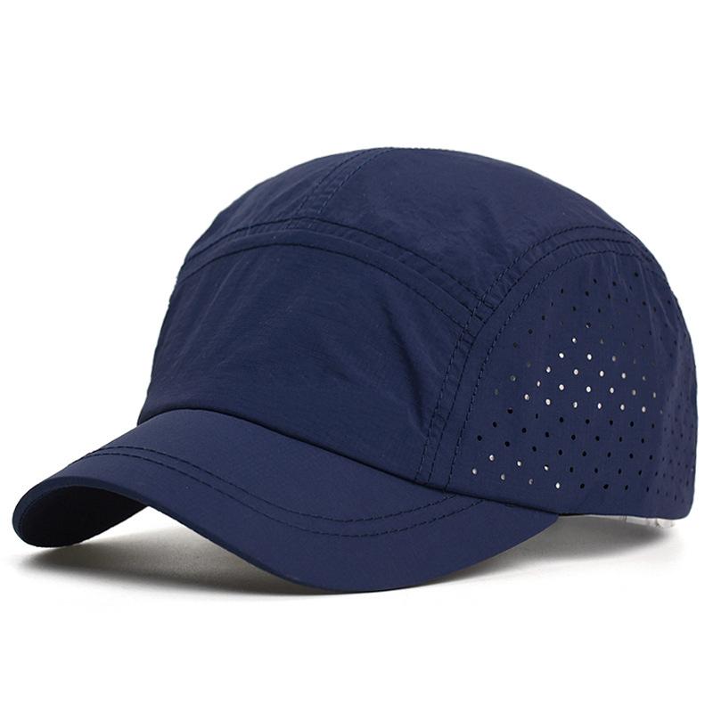 Solid Color Quick-Dry Retro Short Brim Baseball Cap Mesh Breathable Lightweight Summer Outdoor Sports Sunshade Running Cap