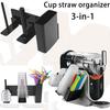 Plastic Paper Cup Holder Lid Dispenser Straw Storage Organizer FS301 FS30 Ninja Slushie Machine Side bracket,Cup and Lid Holder
