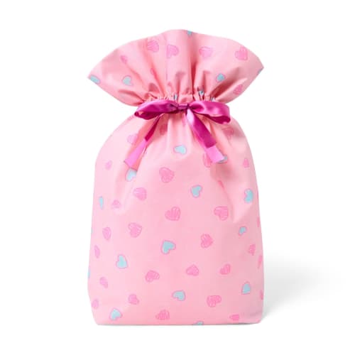 Sanrio (SANRIO) Wrapping Bag Ribbon Bag Pink Heart Drawstring Type Present Birthday Christmas SANRIO 114383