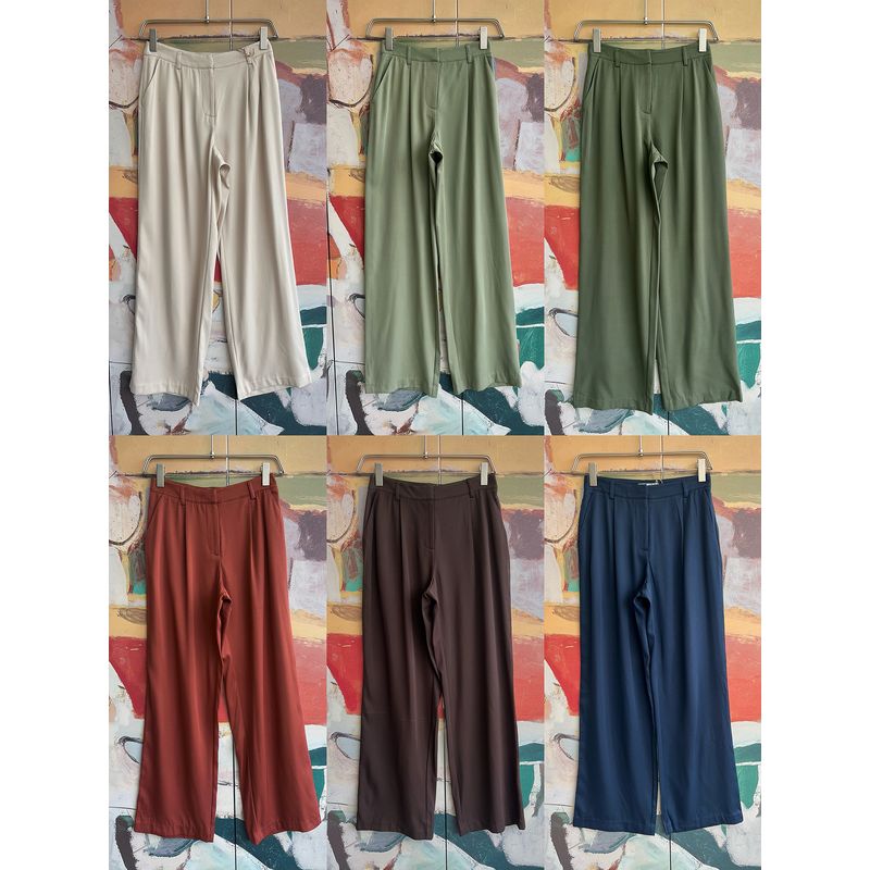 Foreign Trade Original Order NA-K * D Pleat Lightweight Stretch High Waist Suit Pants Drape Loose Casual Wide Leg Pants 1461c2
