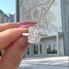 Luxury Exaggerated Super Shiny Large Rectangular 5A Zircon Index Finger Rings for Women Bride Wedding Rings Jewelry Accessories