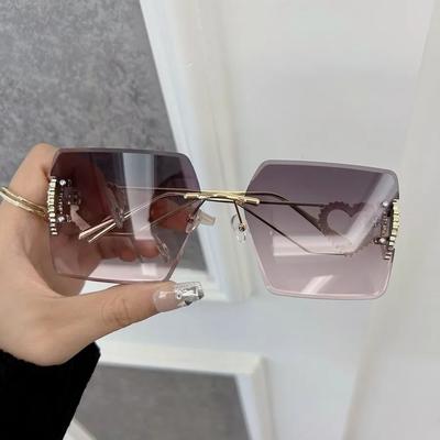 Kolorowe Kwadratowe Okulary Przeciwsłoneczne Damskie Męskie Bez Oprawek Okulary Przeciwsłoneczne Damskie Męskie Marka Projektanta Unisex Podróżne Outdoor