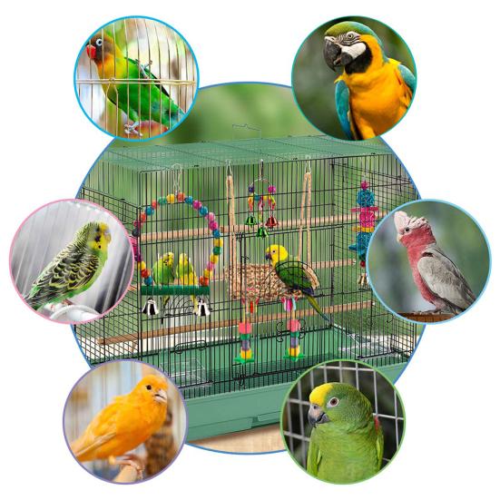 Vogel Papagei Stroh hängen Hängematte Schaukel Käfig Mesh Matte Haustier Nahrungssuche Kauen Spielzeug
