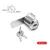16/20/25/30mm Zinc Alloy Security Lock Set with 2 Key Drawer Lock Durable Cam Locks