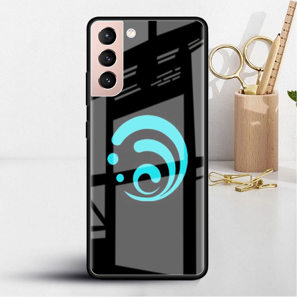 

Genshin Impact Glass Case For Samsung Galaxy S22 S20 FE S21 Plus Phone Cover S10 5G S9 Note 20 Ultra 10 Lite Shell Samsung Note 9