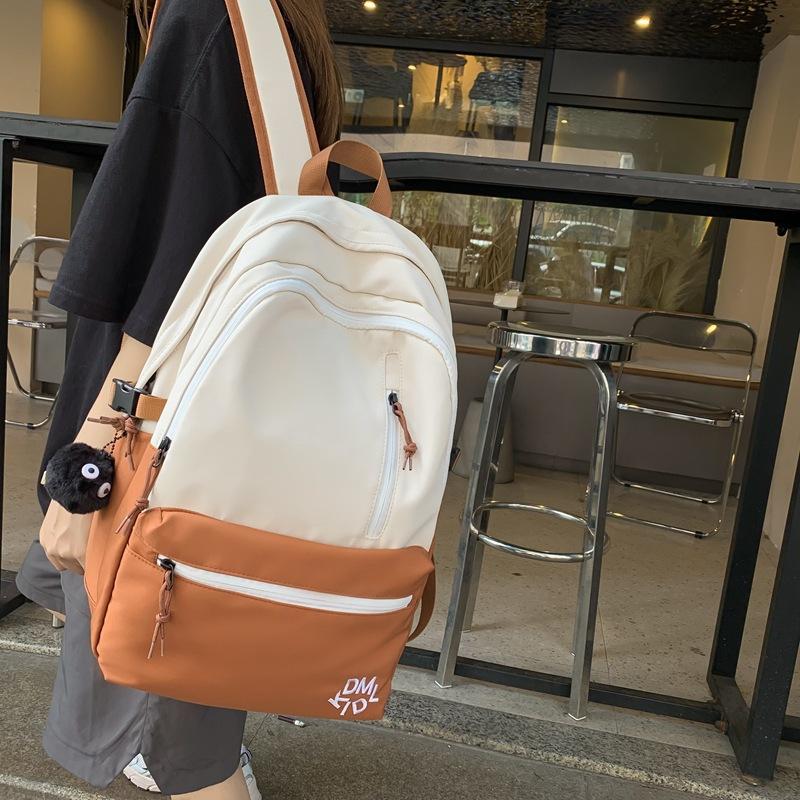 Harajuku School Bag Female High School Student College Student Large Capacity Travel Backpack Junior High School Student Boys Backpack