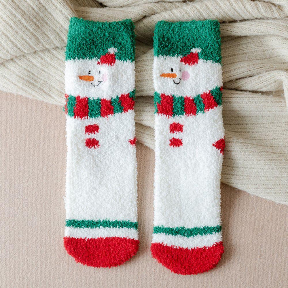 Fashion Design Korean Style Duck Deer Coral Fleece Socks Christmas Hosiery Women Socks Floor Socks