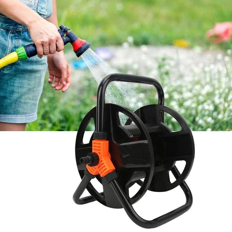 Watering Hose Free Standing Winder Portable Hose Reel Water Pipe Storage Rack Organizer Holder Gardening Tools