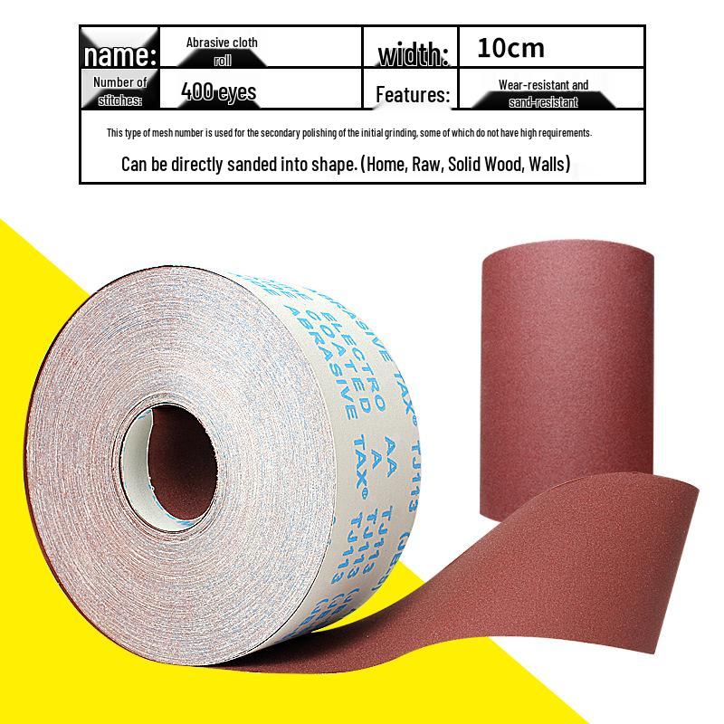800 Grit Tearable Sanding Belt Roll for Woodworking, Metal, and Walls
