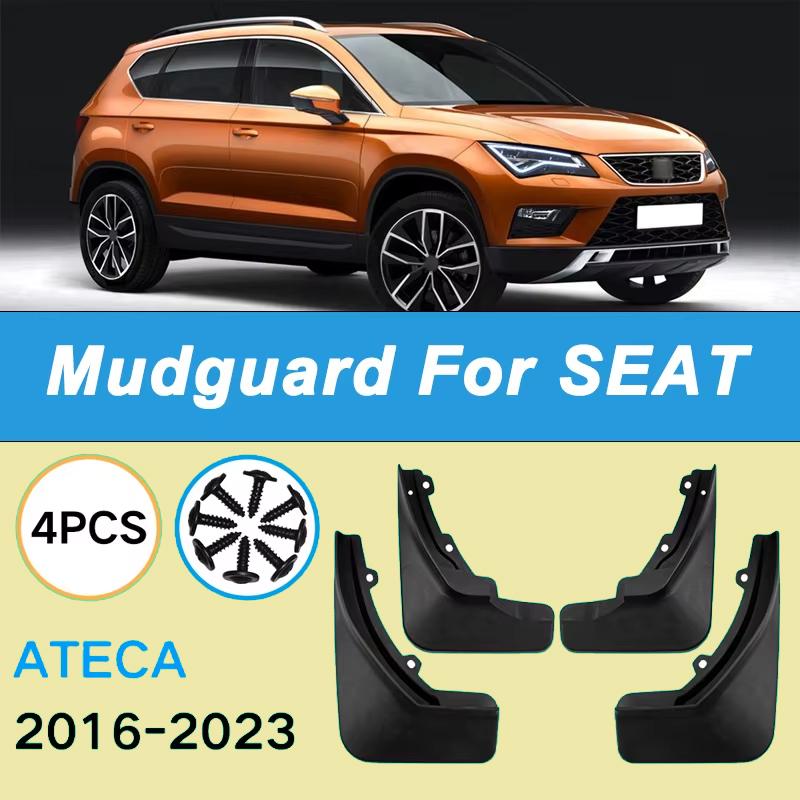 Für SEAT Ateca 2016- Automobil Reifen Schmutzfänger Wasserdicht Verhindert Schlammspritzer Auto Schmutzfänger Kotflügelverkleidung 4 Stück Zubehör