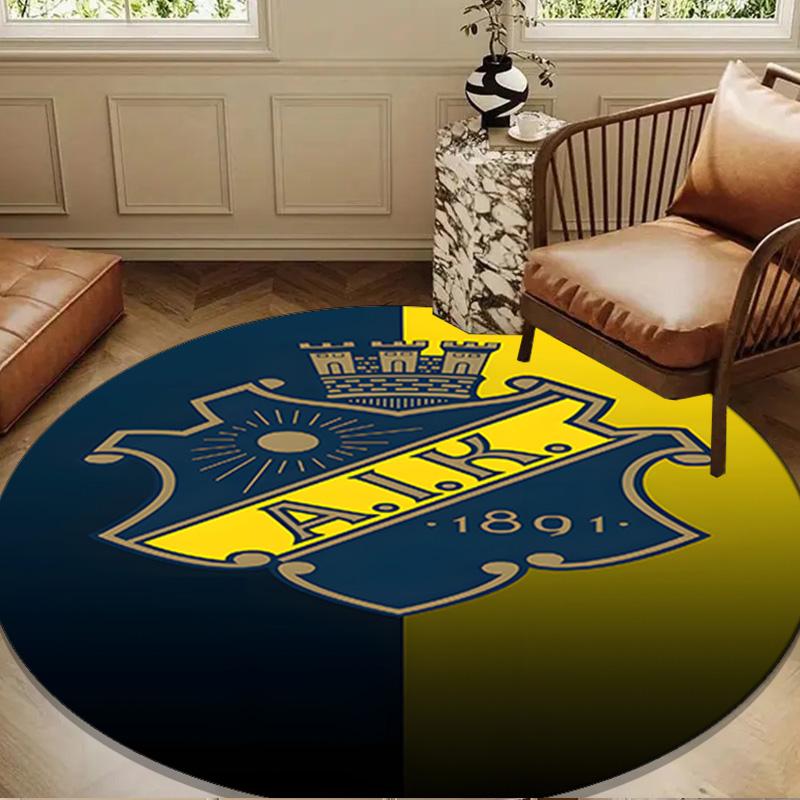 Aik Crest  Round mat, Anti-slip Circle Carpet Chair rug For livingroom,Bedroom, doormat home decor Gift Christmas Gifts