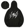 Kan6312 Khzb0199 Spark Girls Fleece-Lined Zip-Up Hoodie Black