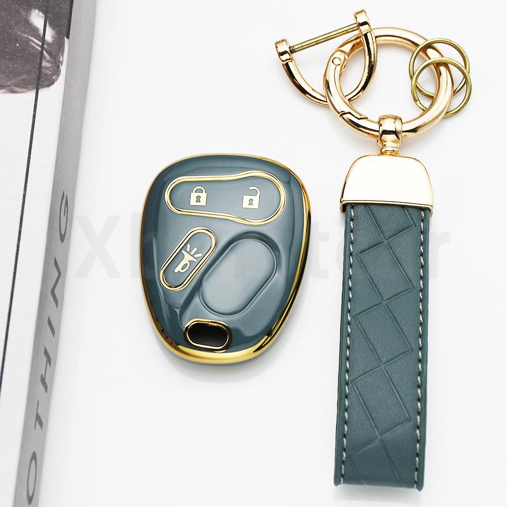 3/4 Button Shell Fob Cover Car Key Cover For Gmc Sierra Sonoma Yukon For Chevrolet S10 Saturn Silverado Suburban Gmc Tahoe Alarm