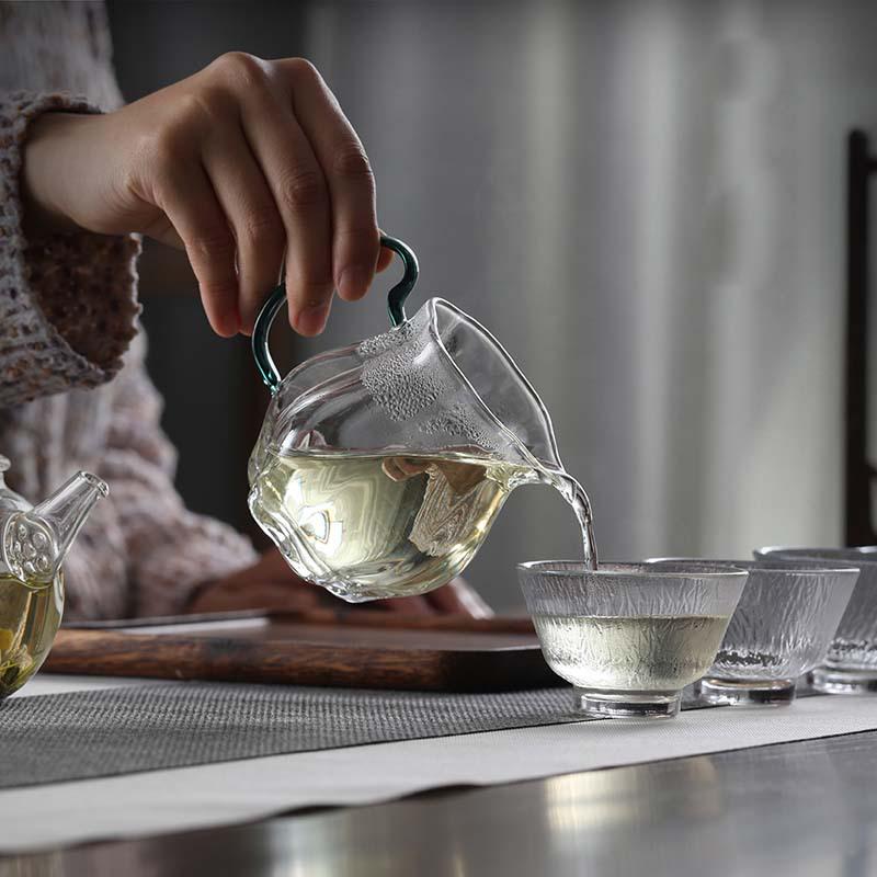 200ml Japanese Tea Fair Cup - Glass Serving Pitcher for Kung Fu Tea Ceremony