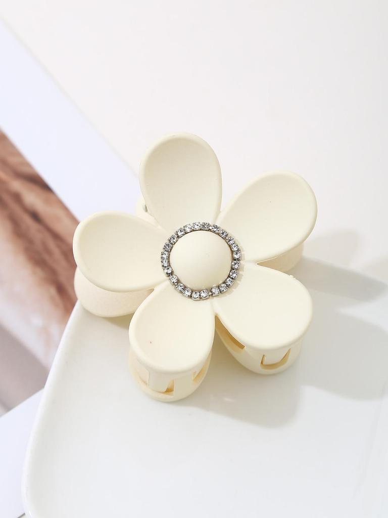 Hot-Selling European & American Hair Accessories: Shark Clip, Frosted Diamond Flower Hairpin