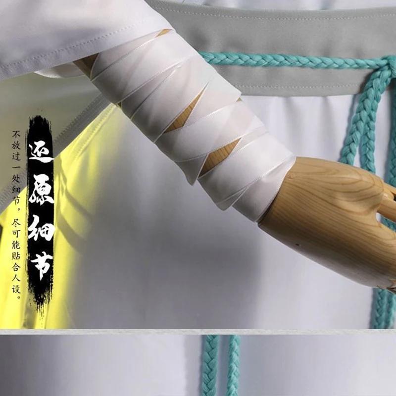 Anime Xie Lian Cosplay Costume Tian Guan Ci Fu Xielian Cosplay White Han Fu Clothes Wig Suit Halloween Costumes for Women Men