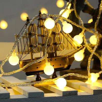 LED Frosted White Outdoor Ball String Lights, New Year & Christmas Decoration, CE & ROHS Certified