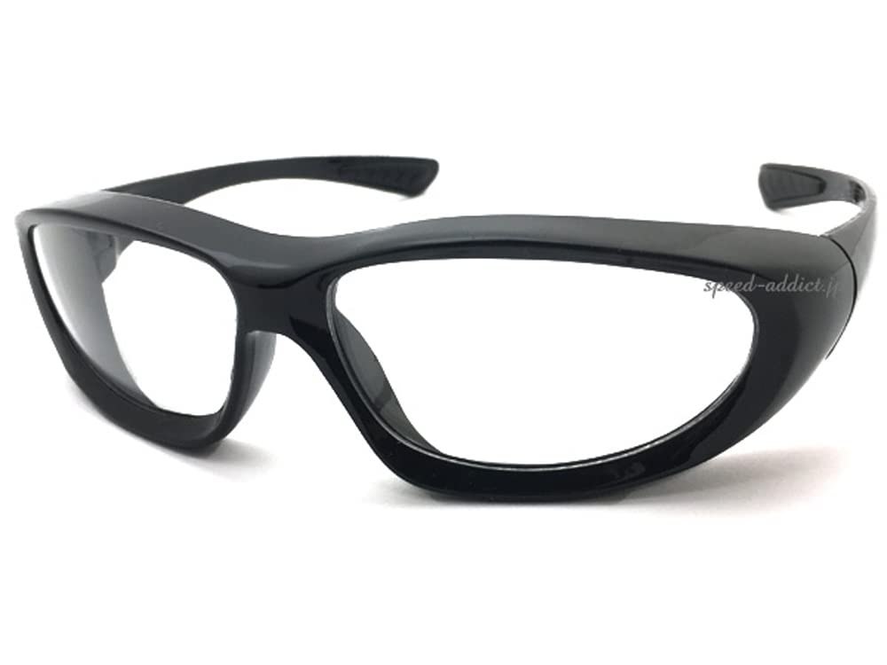 

[SPEED ADDICT] BIKER SHADE Pollen, Windproof, Dustproof, Anti-Fog (Biker Shade Pollen, Windproof, Anti-Fog), Black x Clear