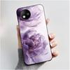For ZTE Blade A35 Lite/A35 Core Jelly Soft Black Cover Romantic Scenery Pattern Coconut Tree Wildflower Sunflower Casing