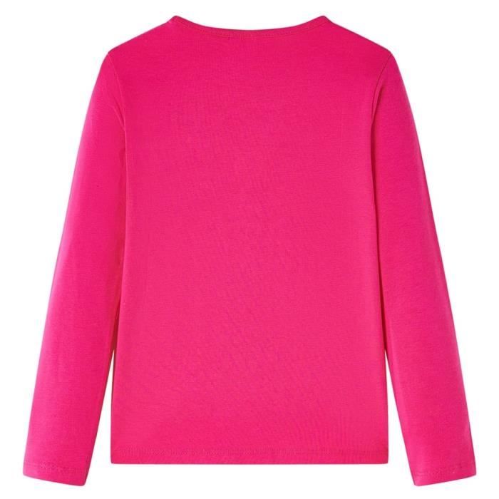 T-shirt pour enfants à manches longues imprimé floral 2 couleurs et 5 dimensions disponibles