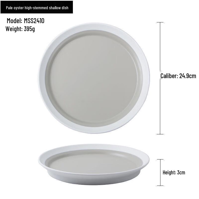 ZISIZ Melamine Two-Tone Dinner Plate