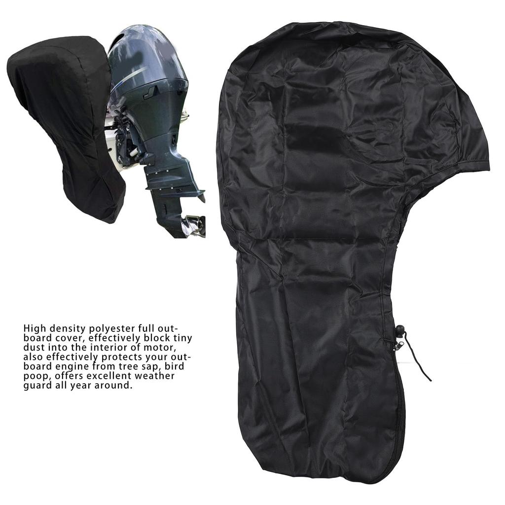 Durable Waterproof Outboard Motor Cover, Polyester Windproof Outboard Motor Cover with Storage Bag, Fade-Resistant Boat Engine Cover (6-15 HP)