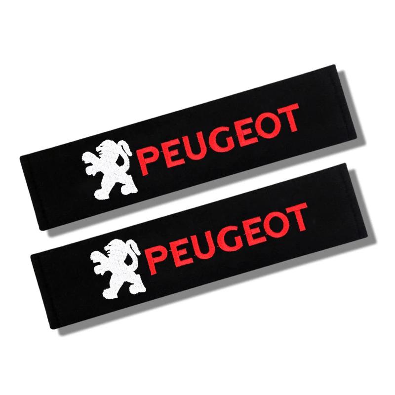 

Car Sticker 2025 Hot 2pcs Car interior Accessories cotton Car Seat belt Cover Protective Pad For Peugeot 307 206 308 207 406 407