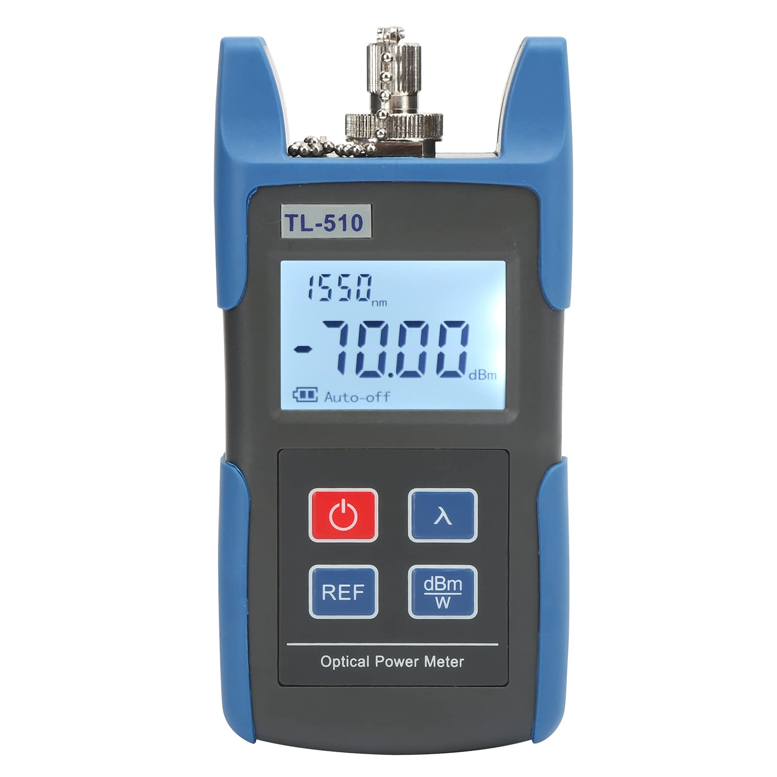 

TL510 Optical Power Optical Fiber 80dB Optical Power Measurement Absolute and Relative Optical Power to Optical Instrumentation Gauges Meter, Checker, синий